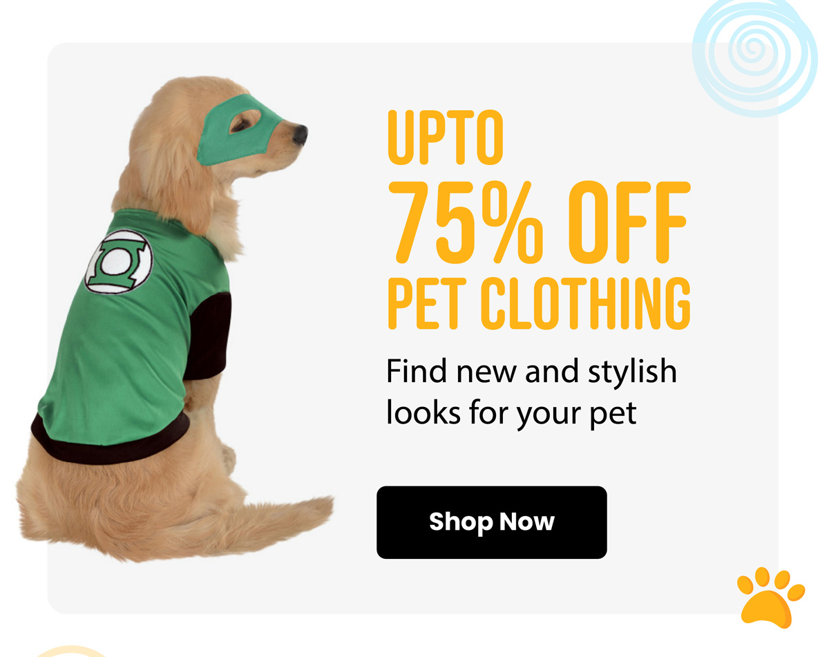 Up To 75% Off Pet Clothing