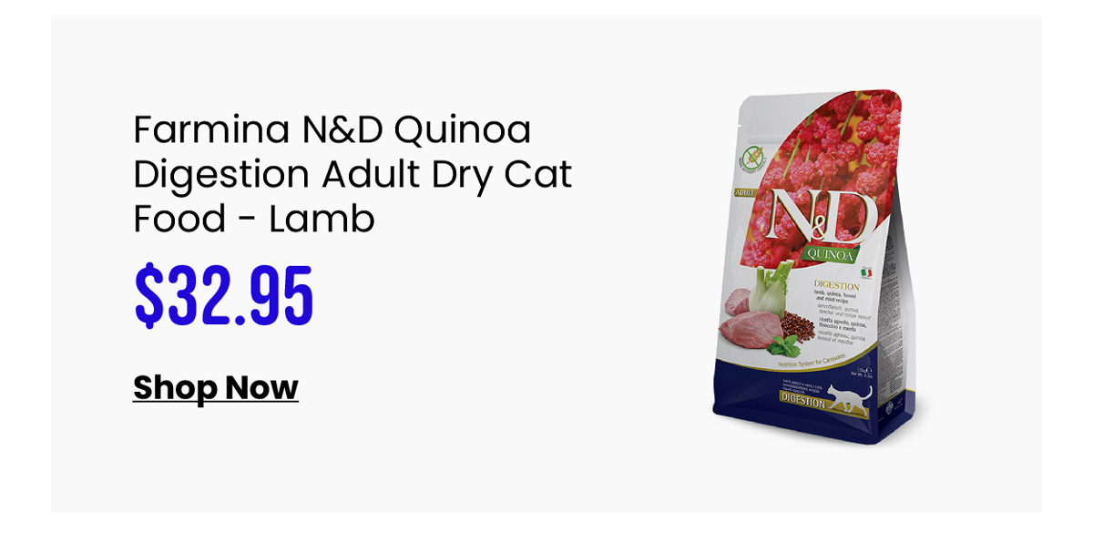Farmina N&D Quinoa Digestion Adult Dry Cat Food - Lamb