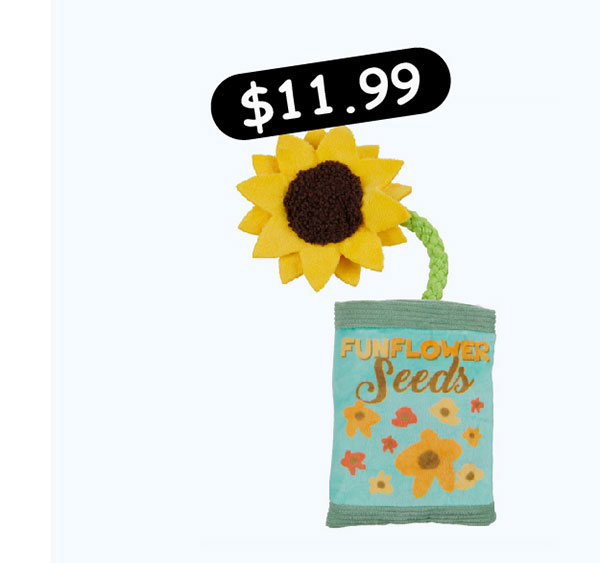 BARK Plush Rope Dog Toy - Funflower Seeds