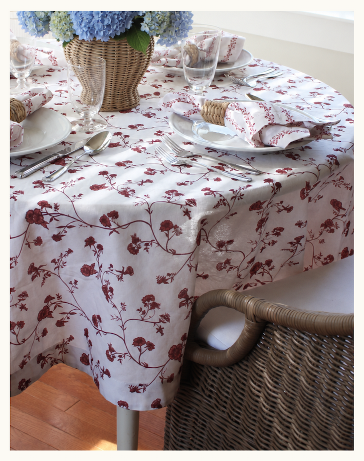A red, white, and blue summer table