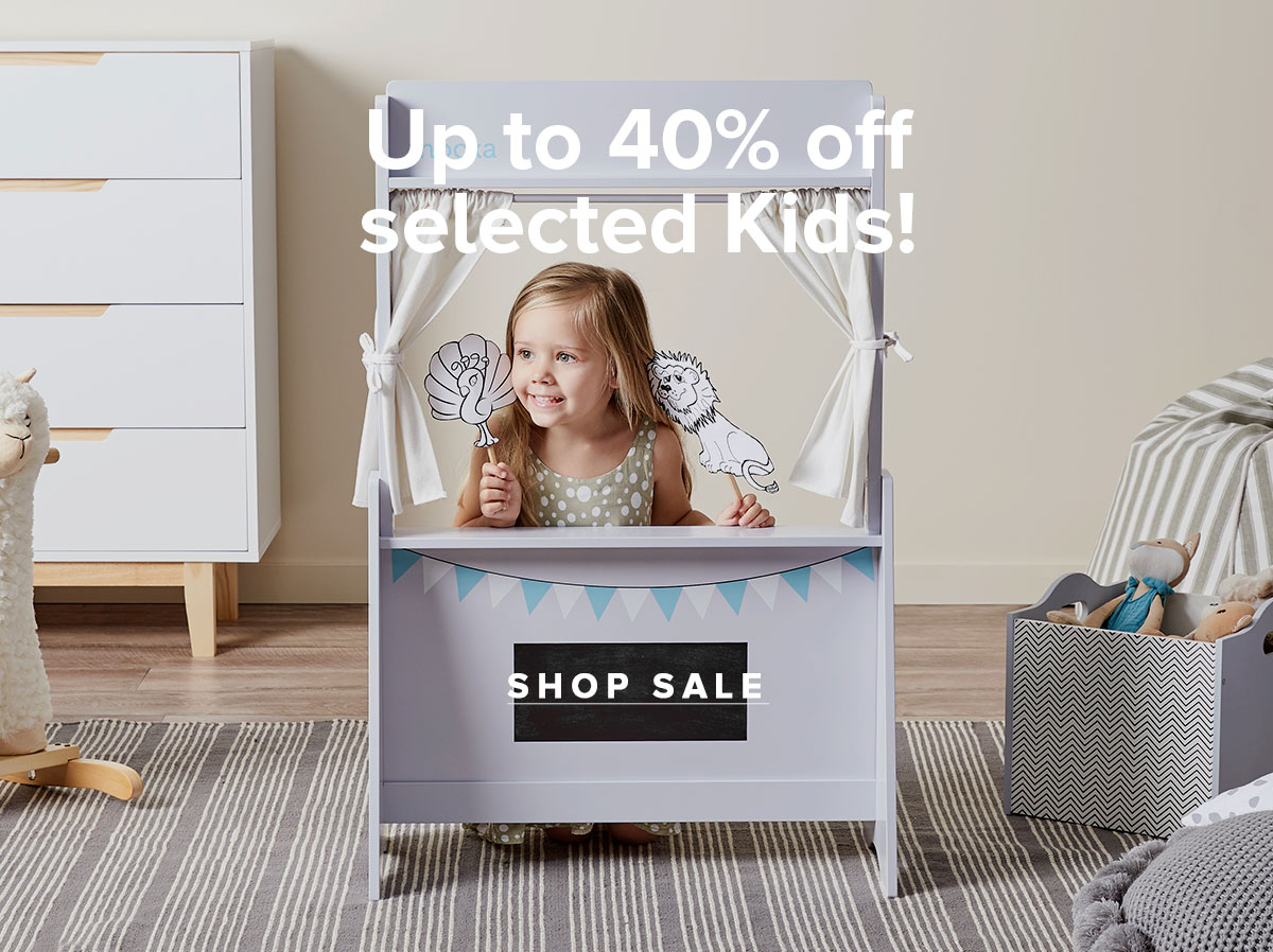 up to 40% off selected kids!