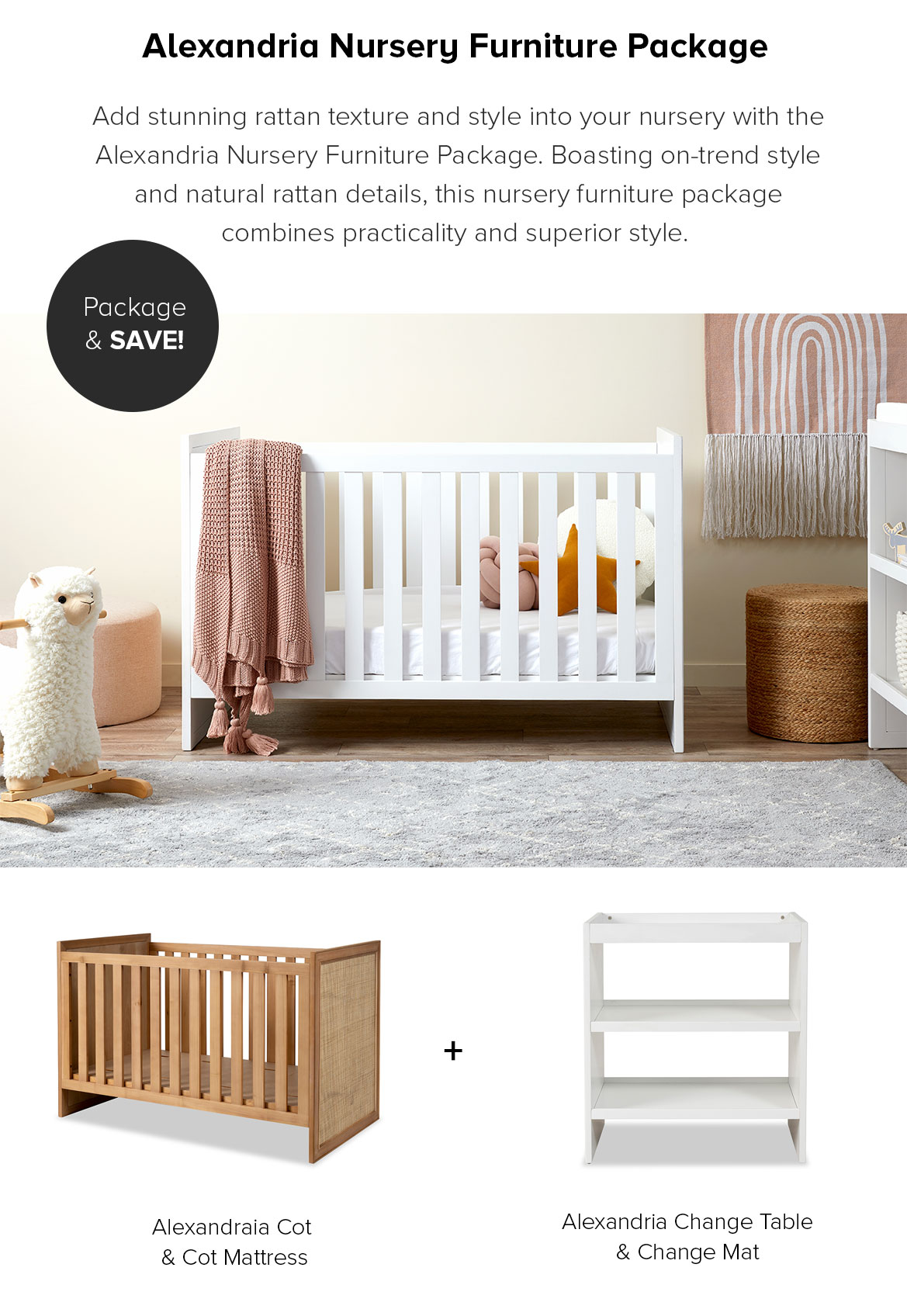 Alexandria Nursery Furniture Package