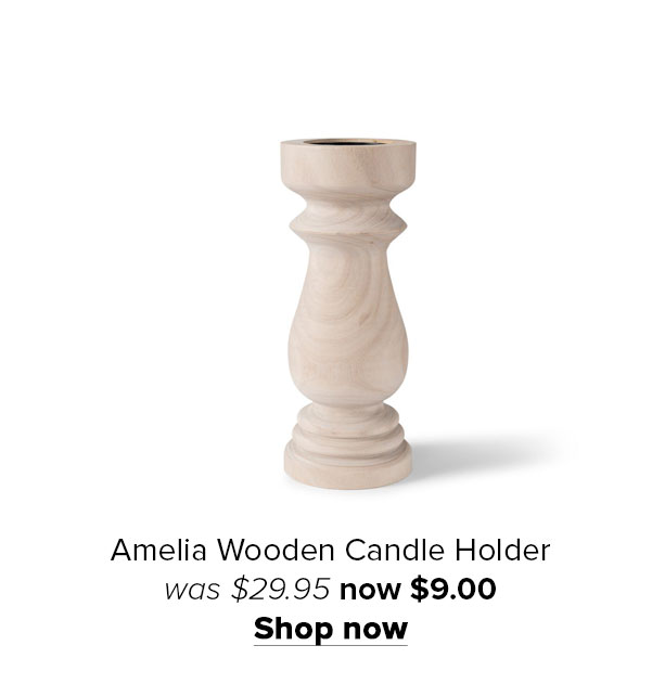Amelia Wooden Candle Holder