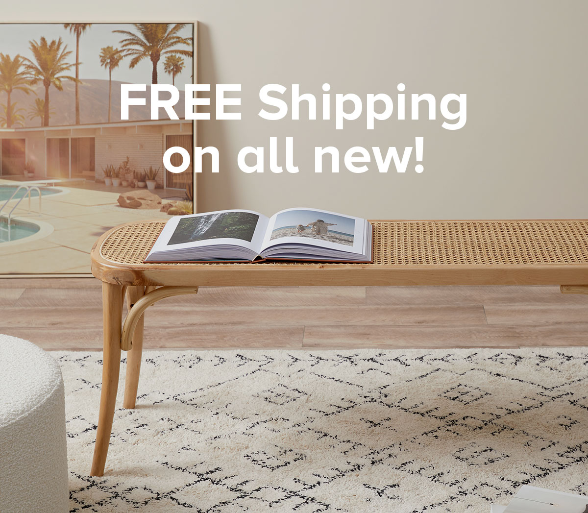 Free shipping on all new