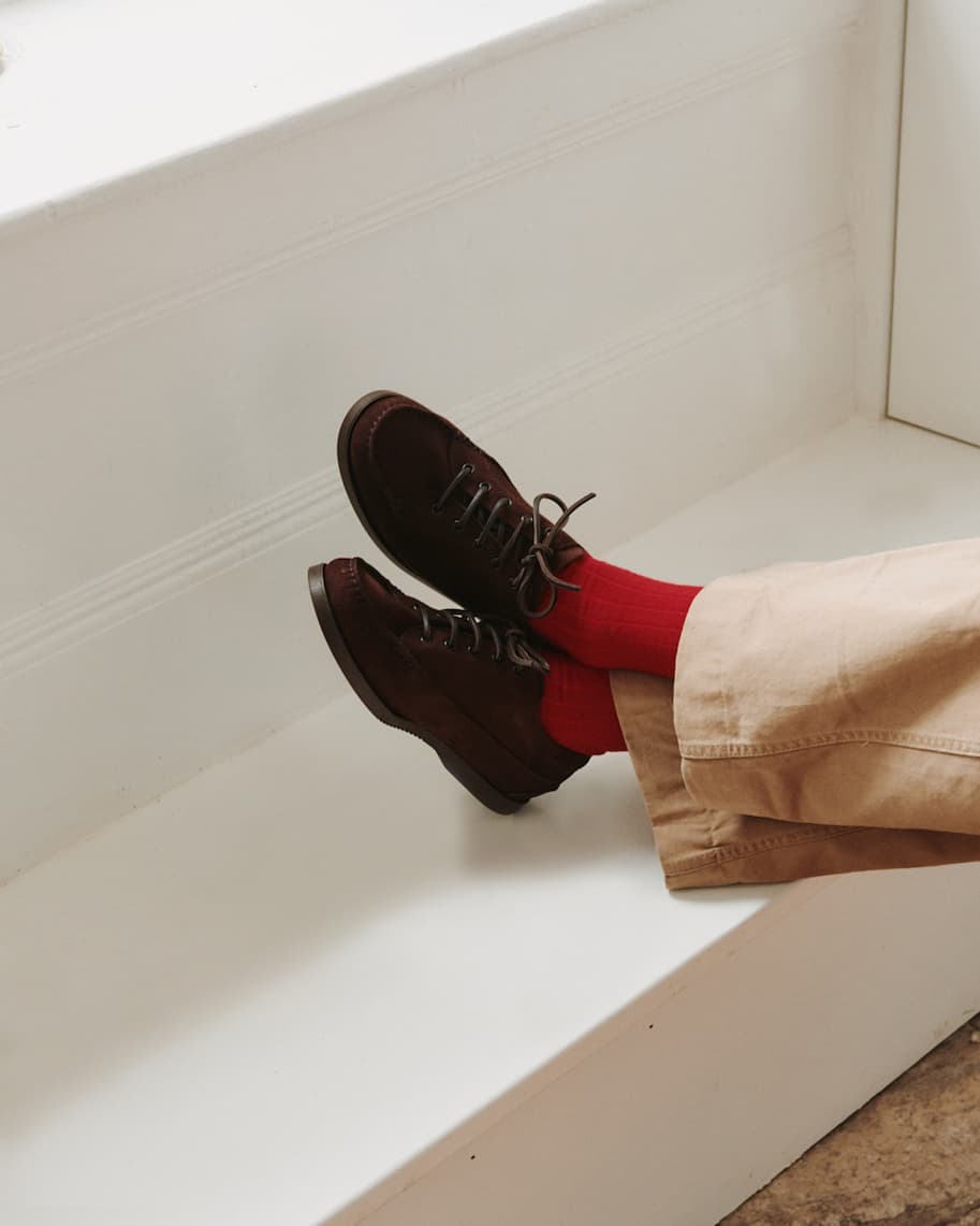 Paraboot Chambord Lisse Leather Derby Shoe cafe | The Multibrand Store