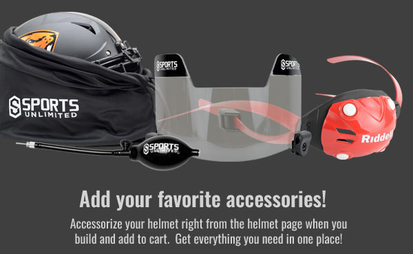 Add your favorite accessories right from the helmet page - Get everything you need in one place!