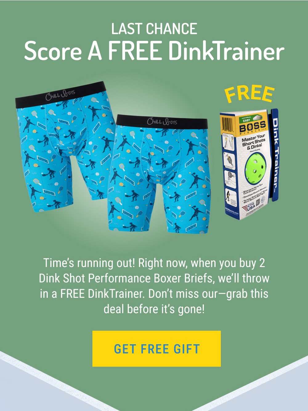 LAST CHANCE Score A FREE DinkTrainer