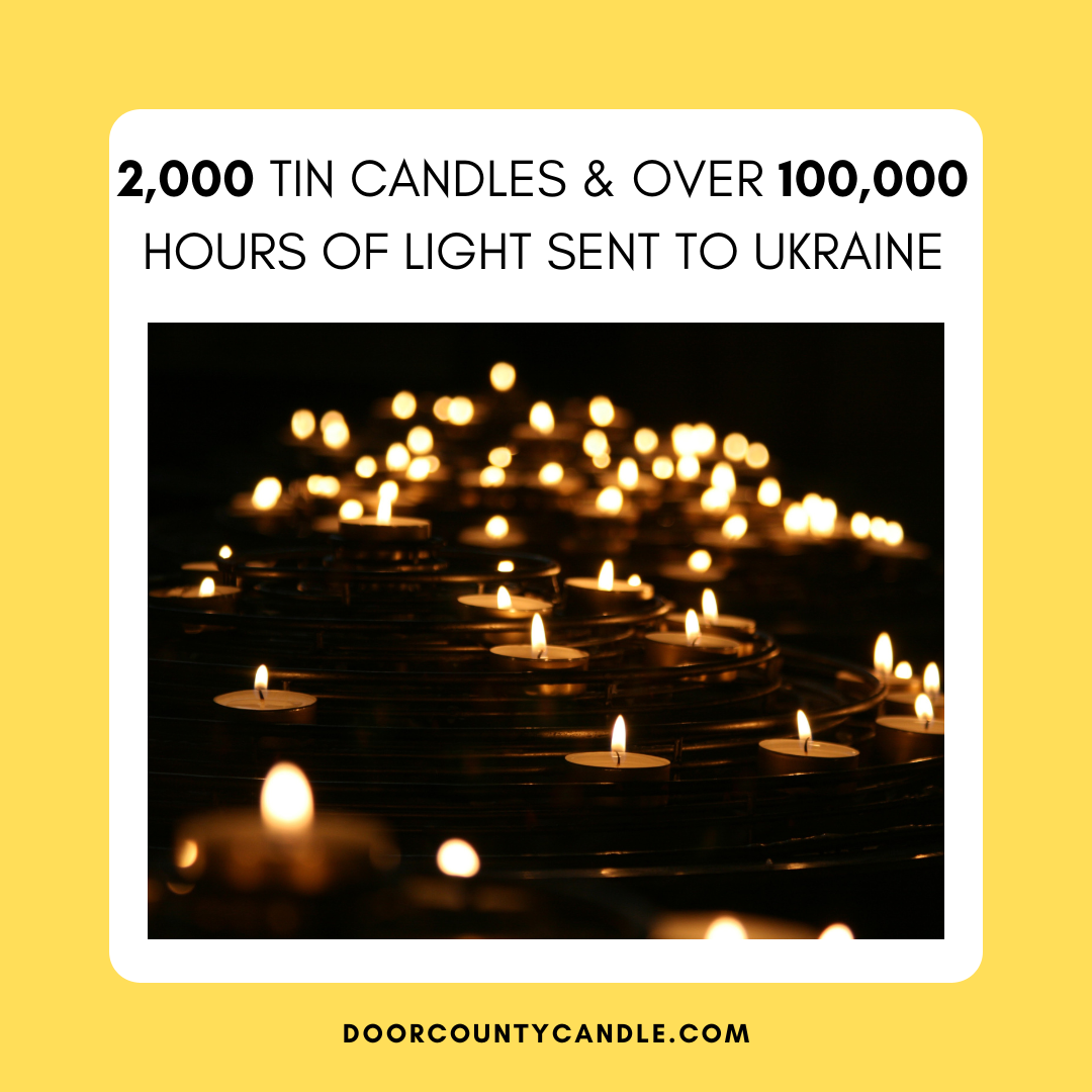 Sending Over 100,000 Hours of Light to Ukraine 🇺🇦 Door County Candle