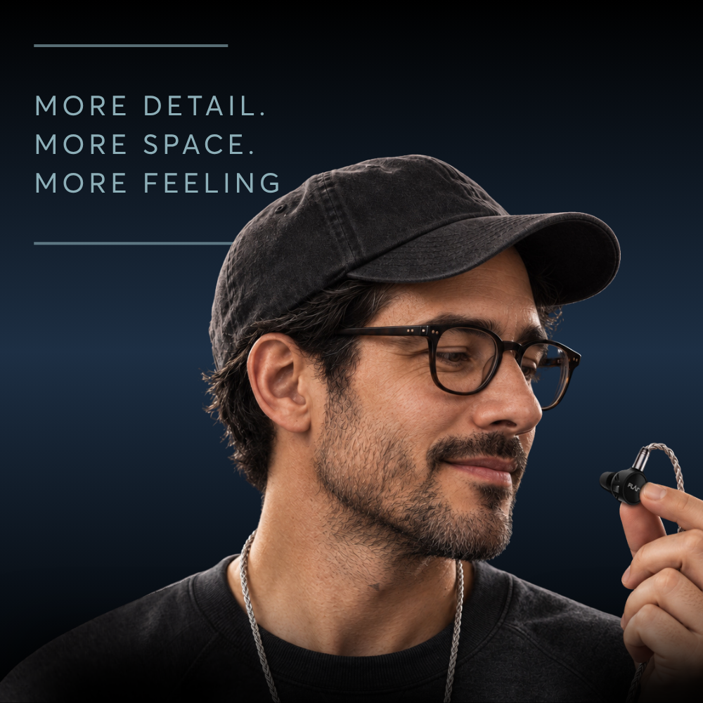 Flare Ultra IEM and man - link to Flare Ultra Reference IEM product page