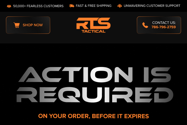 Action is required on your order, before it expires