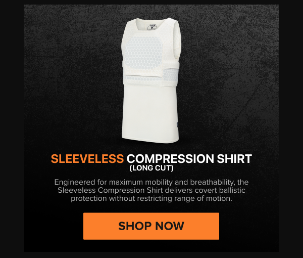 RTS Tactical Sleeveless Compression Shirt (Long Cut) – covert ballistic protection engineered for maximum mobility and breathability.