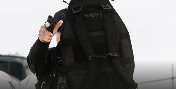 Officer holding RTS Tactical shield