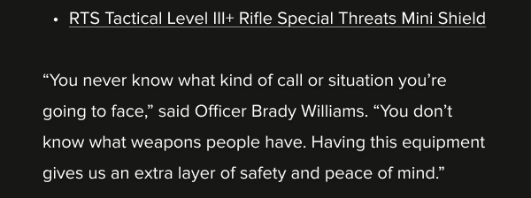 You never know what kind of call or situation you're going to face,