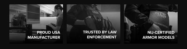 RTS Tactical gear proudly USA manufactured, trusted by law enforcement, NIJ-certified armor models