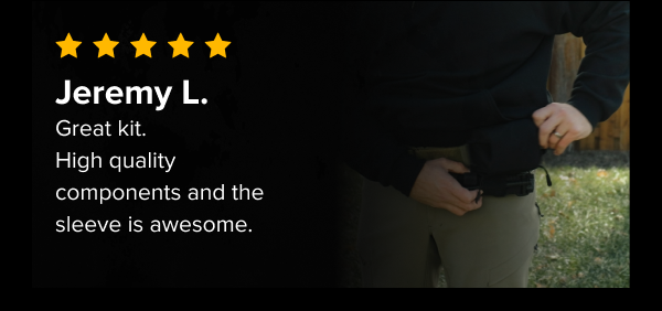 Customer review: High-quality life-saving IFAK kit with durable sleeve.