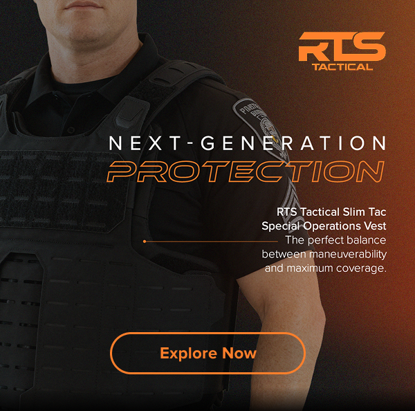 Front view of RTS Tactical Slim Tac Vest – sleek, low-profile tactical design