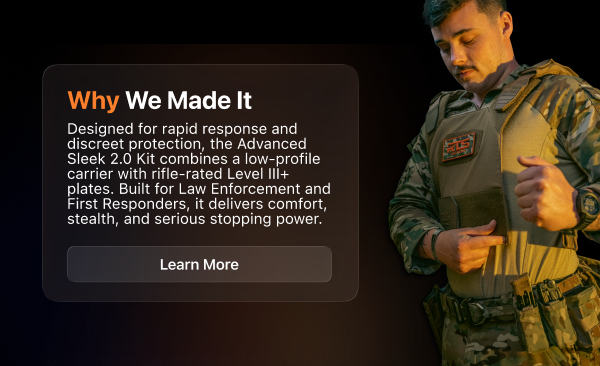 RTS Tactical Sleek 2.0 Kit worn by operator – designed for rapid response and rifle-rated protection