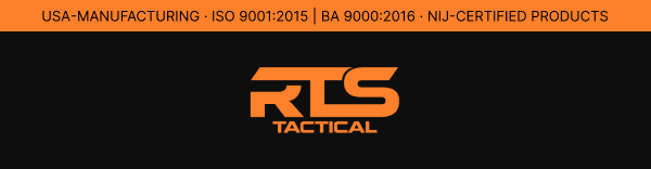 RTS Tactical logo with certification banner