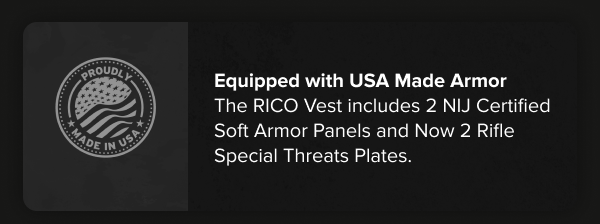 USA made armor badge with vest description