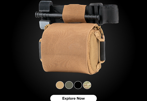 IFAK Mini trauma kit pouch with tourniquet – available in tan, ranger green, black, and multicam.