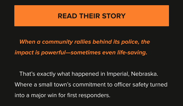 Headline: How a small town equipped its police force with RTS Tactical gear. Button: Read Their Story.