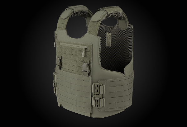 Green RICO vest front and side product image