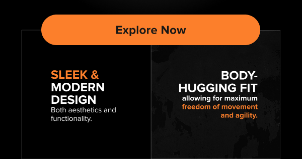 Graphic highlighting the Slim Tac vest's sleek modern design and body-hugging fit for freedom of movement