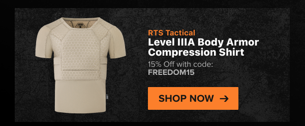 RTS Tactical Level IIIA Body Armor Compression Shirt in tan. 15% off with code FREEDOM15. Shop now.