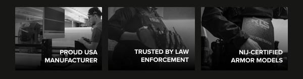 RTS Tactical gear proudly USA manufactured, trusted by law enforcement, NIJ-certified armor models