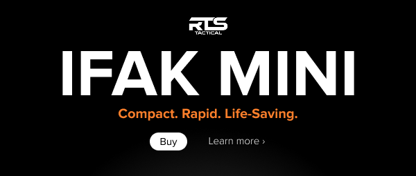 RTS Tactical IFAK Mini medical kit – compact, life-saving, rapid deployment first aid pouch.