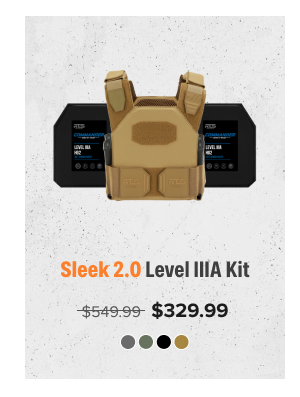 RTS Tactical Level IIIA (HG2) Soft Armor Sleek 2.0 Active Shooter Kit - 11X14