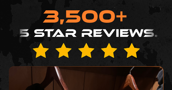 Alt text: 3,500+ 5-star reviews with five gold stars.