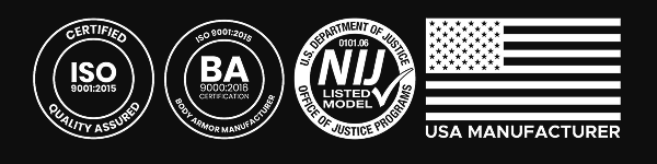 RTS Tactical ISO certified, BA9000 certified body armor manufacturer, NIJ listed models, USA manufacturer