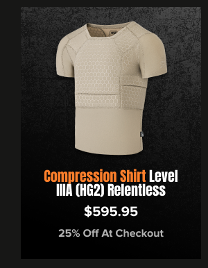 RTS Tactical Relentless Level IIIA (HG2) Body Armor Compression Shirt