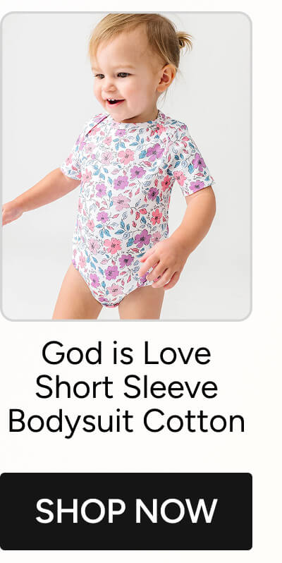 God is Love Short Sleeve Bodysuit Cotton 