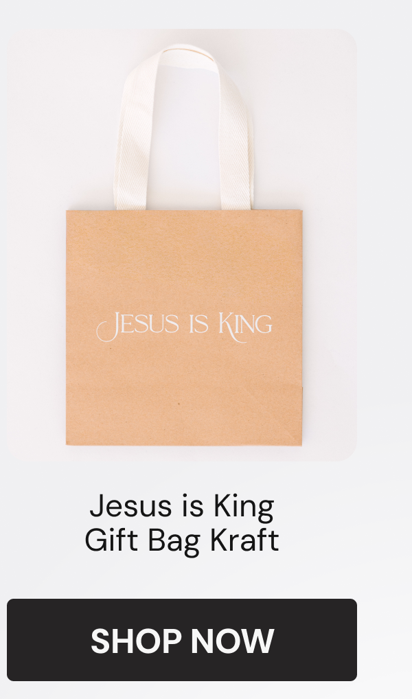 Jesus is King Gift Bag Kraft