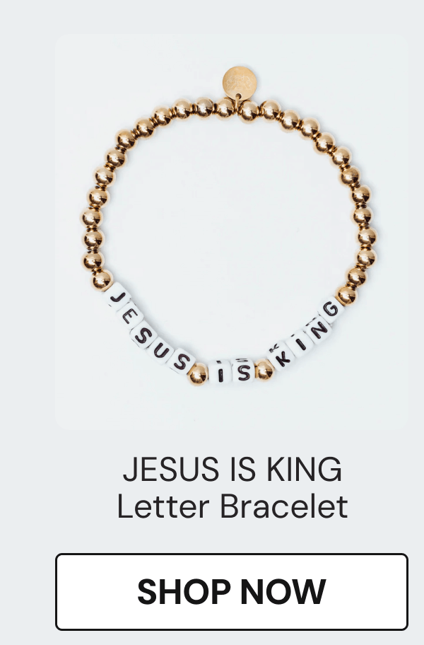 JESUS IS KING Letter Bracelet | SHOP NOW