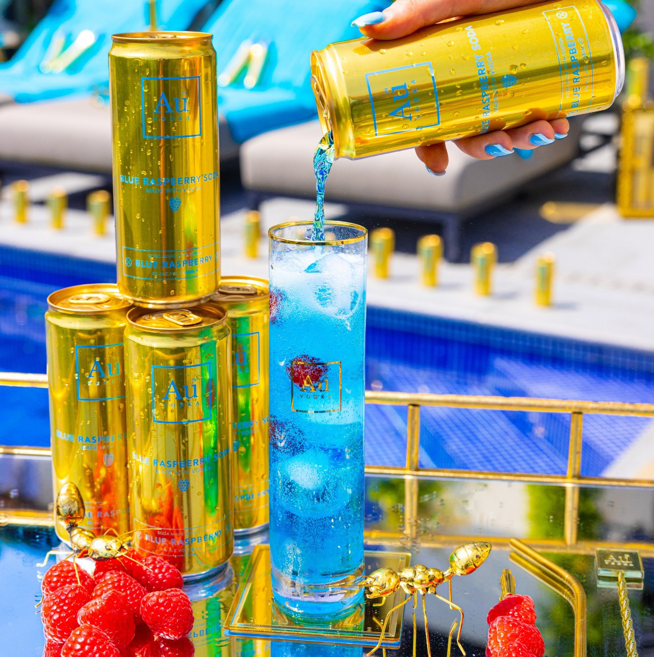 Au Vodka Blue Raspberry PreMixed Cans Restock 🥶 Au Vodka