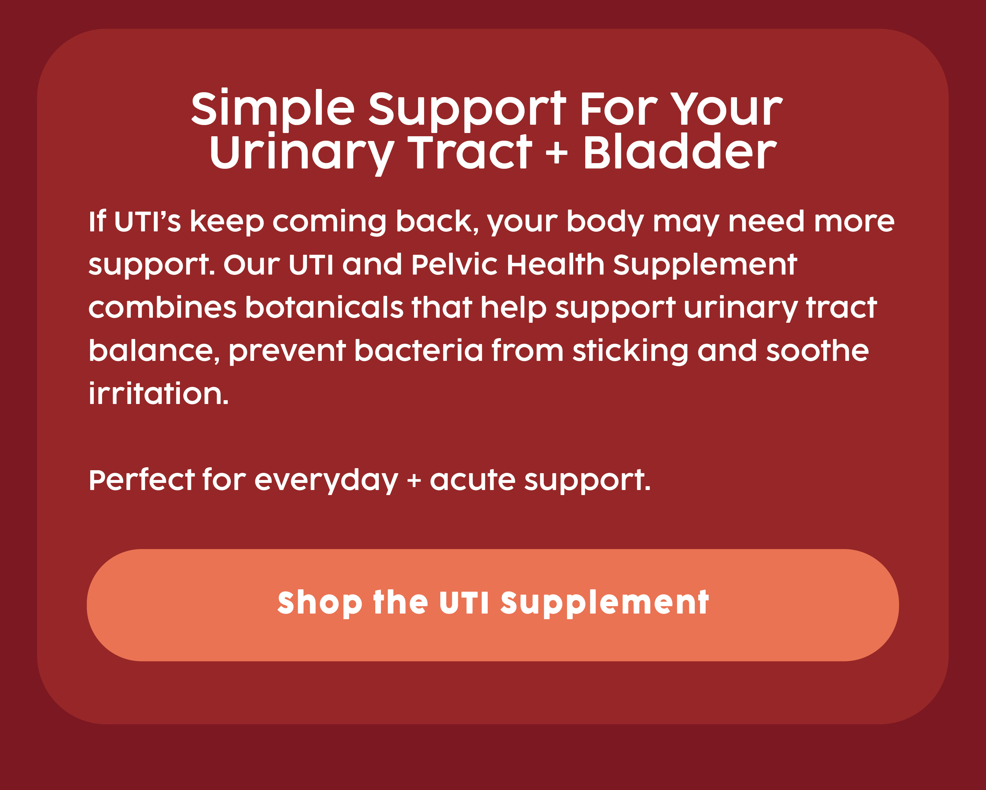 Shop the UTI Supplement