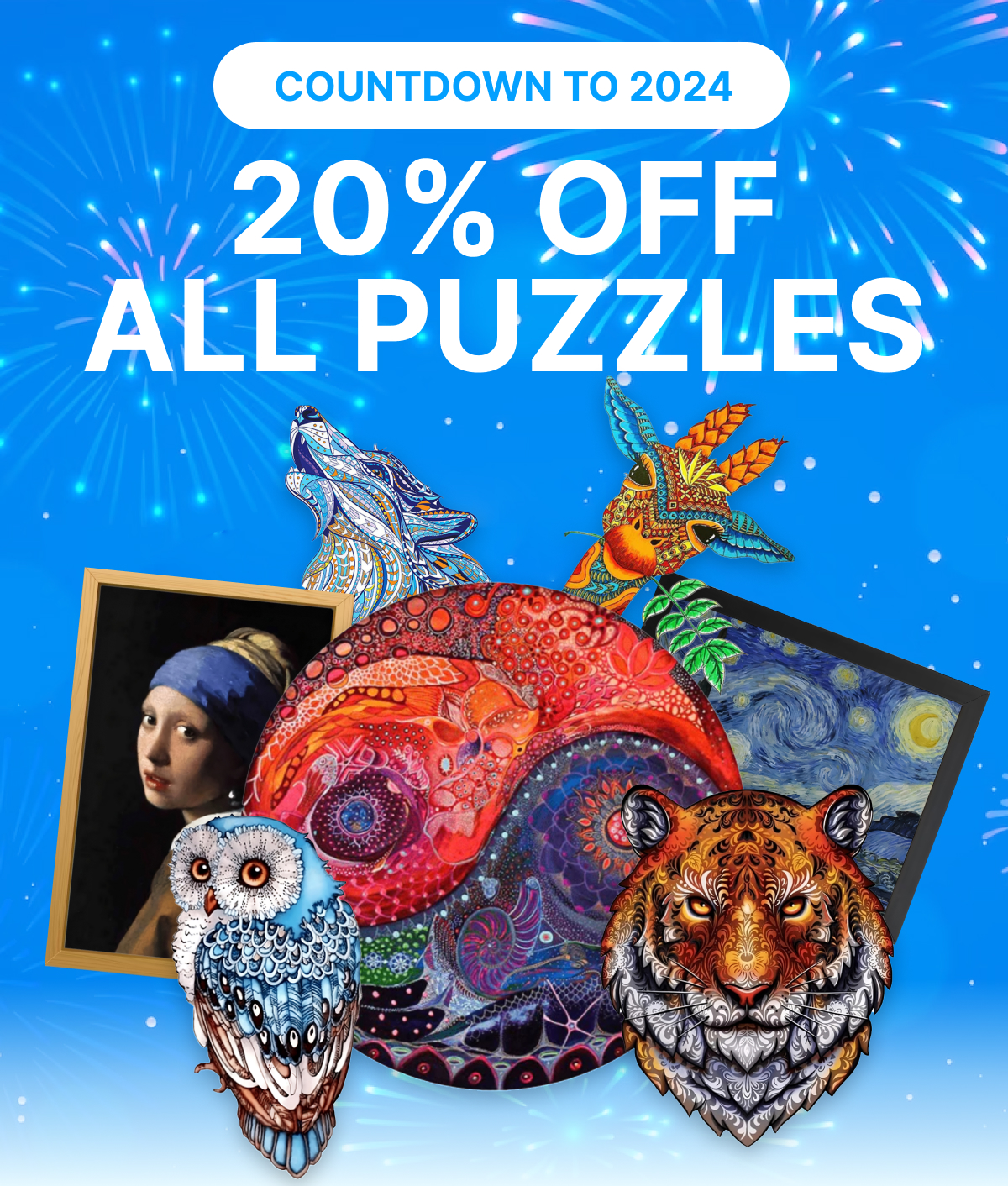 COUNTDOWN TO 2024 20% OFF ON ALL PUZZLES! USE CODE: NY2024