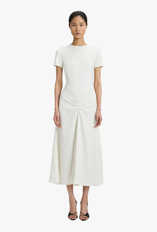 Blaire Midi Dress In Ivory
