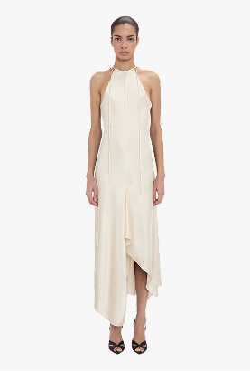 Halter Neck Midi Dress In Elderflower