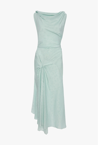 Posy Midi Dress In Aquamarine