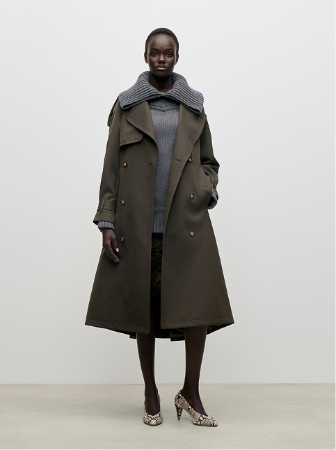 Trench Coat In Green