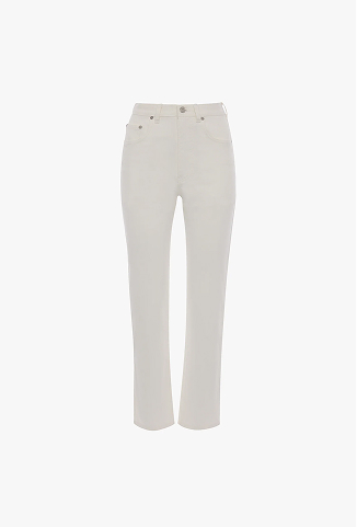 High-Rise Slim Jean In Washed White