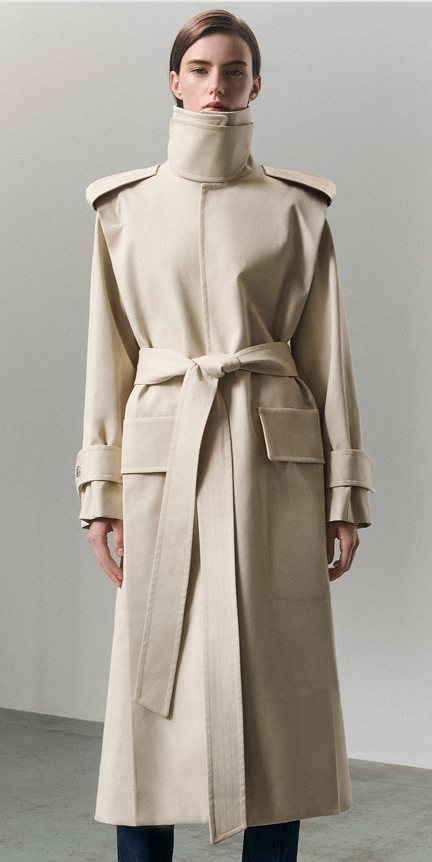 Philippa Trench Coat In Beige