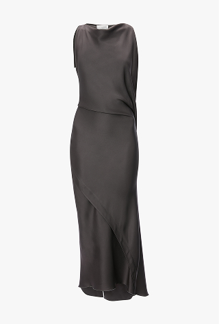 Draped Midi Dress In Ore