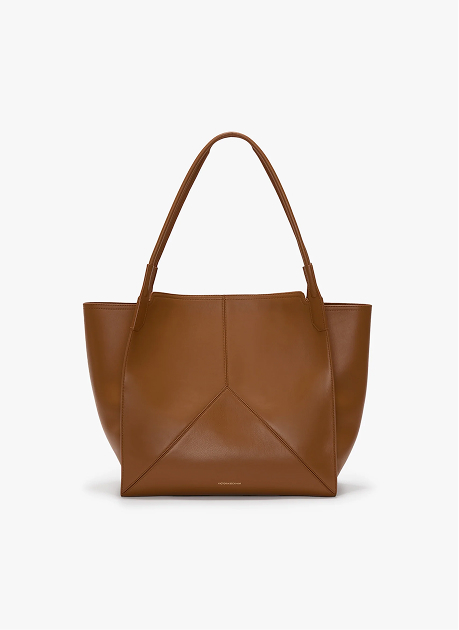 Victoria Tote Bag Large In Tan Leather