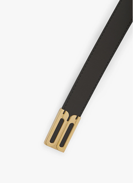 Dorian B Finite Belt In Black Soft Leather