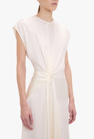 Aria Midi Dress In Ivory
